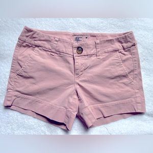 AE MIDI Twill Shorts, Pink, Size 00